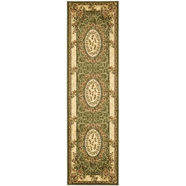 SAFAVIEH Lyndhurst Regina Floral Runner Rug, Sage/Ivory, 2'3" x 14'