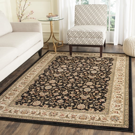 Safavieh Lyndhurst Sarah Floral Area Rug, Black/Ivory, 5'3" x 7'6"