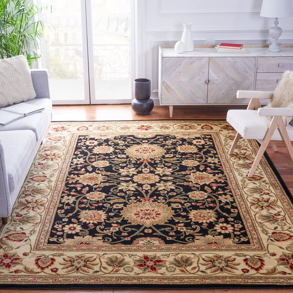 Safavieh Lyndhurst Victoria Floral Area Rug, Black/Ivory, 8' x 10'
