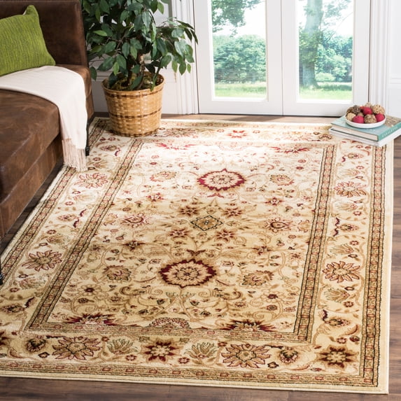 Safavieh Lyndhurst Victoria Floral Area Rug, Ivory, 3'3" x 3'3" Square