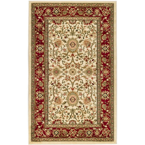 SAFAVIEH Lyndhurst Victoria Floral Area Rug, Ivory/Red, 2'3" x 4'