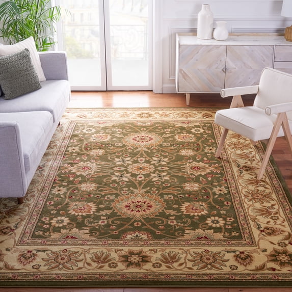 Safavieh Lyndhurst Victoria Floral Area Rug, Sage/Ivory, 10' x 10' Square