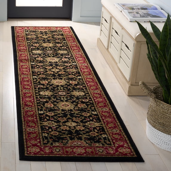 Safavieh Lyndhurst Victoria Floral Runner Rug, Black/Red, 2'3" x 18'
