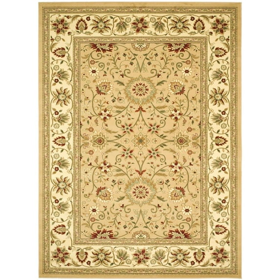 SAFAVIEH Lyndhurst Victoria Traditional Floral Area Rug, Beige/Ivory, 10' x 14'