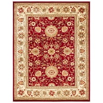 SAFAVIEH Lyndhurst Victoria Traditional Floral Area Rug, Red/Ivory, 9' x 12'