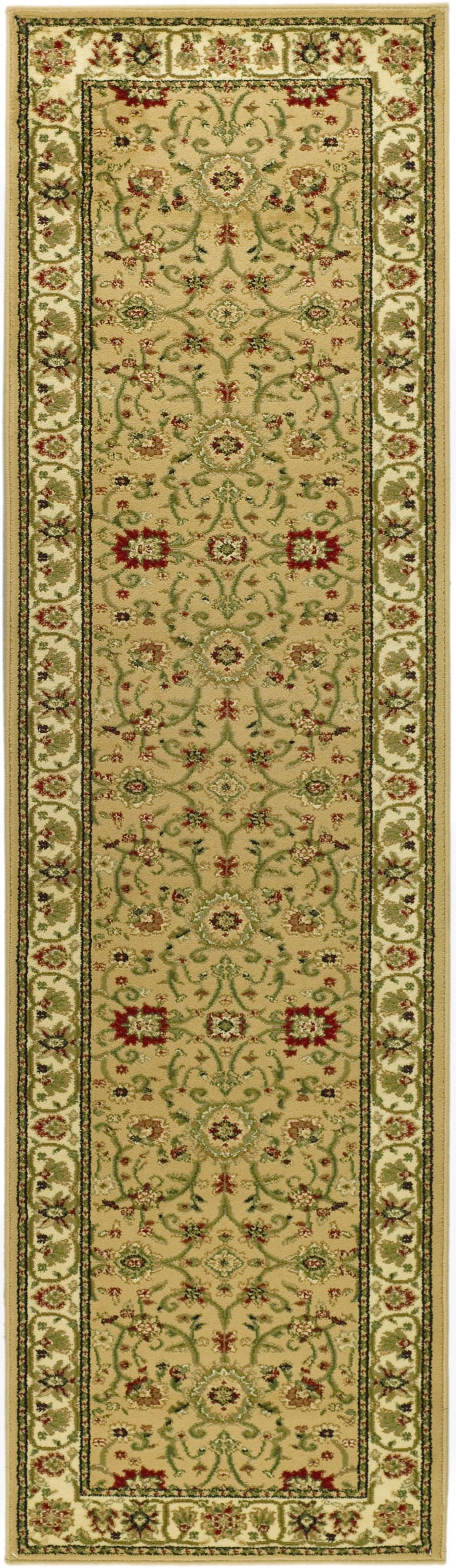 Handmade Ivory Floral Rectangular Synthetic Area Rug