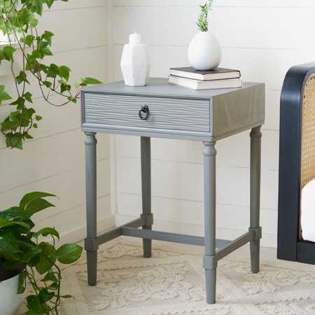 Safavieh Mabel Traditional Wood End Table, Distressed Gray