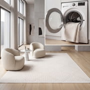 SAFAVIEH Machine Washable Rug Indoor/Outdoor Bermuda Collection - Bermuda Carleen Geometric Indoor/Outdoor Area Rug, Cream/Beige, 2' x 3'