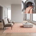 thumbnail image 1 of SAFAVIEH Machine Washable Rug Indoor/Outdoor Bermuda Collection - Bermuda Terrance Geometric Indoor/Outdoor Area Rug, Rust/Ivory, 6'7" x 6'7" Square, 1 of 13