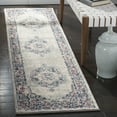 thumbnail image 1 of SAFAVIEH Madison Aimee Floral Bordered Runner Rug, Light Grey/Fuchsia, 2' x 8', 1 of 7