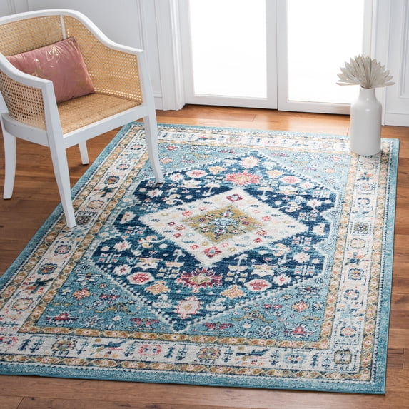 SAFAVIEH Madison Altan Oriental Area Rug, Light Blue/Ivory, 3' x 5'