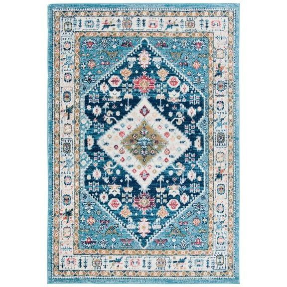 SAFAVIEH Madison Altan Oriental Area Rug, Light Blue/Ivory, 4' x 6'