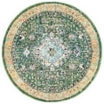 thumbnail image 1 of SAFAVIEH Madison Alys Vintage Traditional Area Rug, Green/Turquoise, 3' x 3' Round, 1 of 7