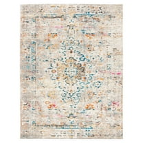 SAFAVIEH Madison Alys Vintage Traditional Area Rug, Grey/Gold, 9' x 12'