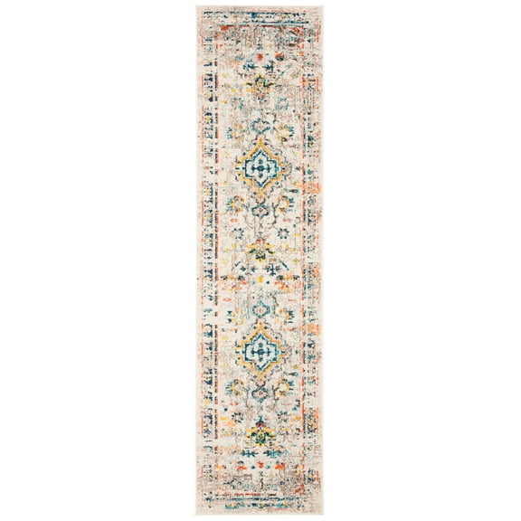 SAFAVIEH Madison Alys Vintage Traditional Runner Rug, Cream/Blue, 2'2" x 6'