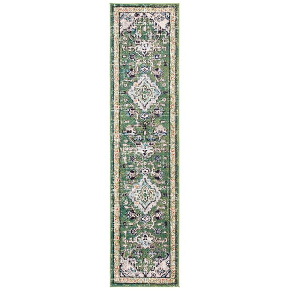 SAFAVIEH Madison Alys Vintage Traditional Runner Rug, Green/Turquoise, 2'2" x 6'