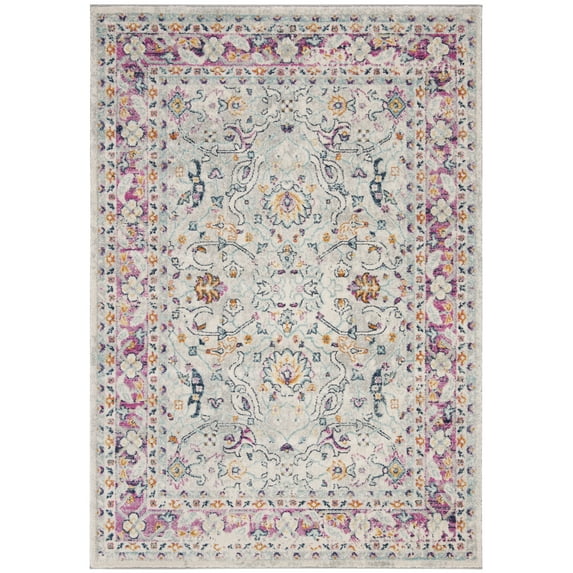 SAFAVIEH Madison Aylmer Floral Bordered Area Rug, Cream/Fuchsia, 4' x 6'