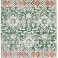 thumbnail image 1 of SAFAVIEH Madison Bayon Geometric Distressed Area Rug, Green/Ivory, 6'7" x 6'7" Square, 1 of 9