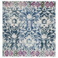 thumbnail image 1 of SAFAVIEH Madison Bayon Geometric Distressed Area Rug, Navy/Ivory, 6'7" x 6'7" Square, 1 of 9