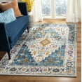 thumbnail image 1 of SAFAVIEH Madison Blaire Floral Bordered Area Rug, Turquoise/Ivory, 6' x 9', 1 of 7