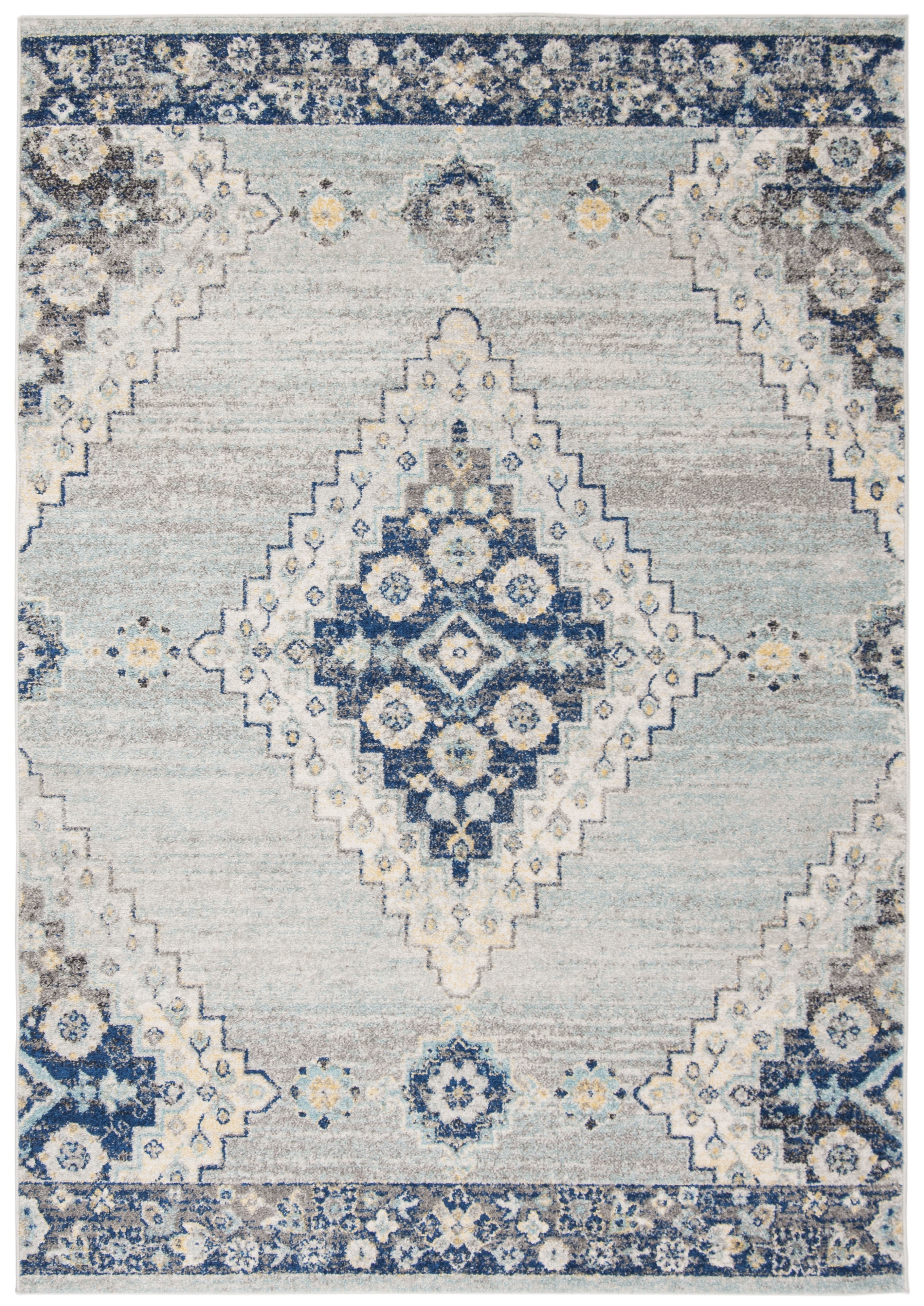 Elegant Metro-Mod Gray and Cream Synthetic 3' x 5' Area Rug