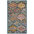 thumbnail image 1 of SAFAVIEH Madison Britton Geometric Floral Area Rug, Blue/Orange, 3' x 5', 1 of 11