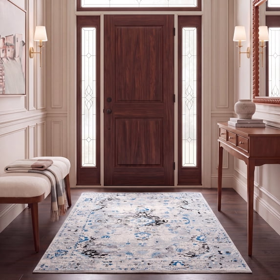 Safavieh Madison Caden Oriental Area Rug, Ivory/Blue, 6' x 9'