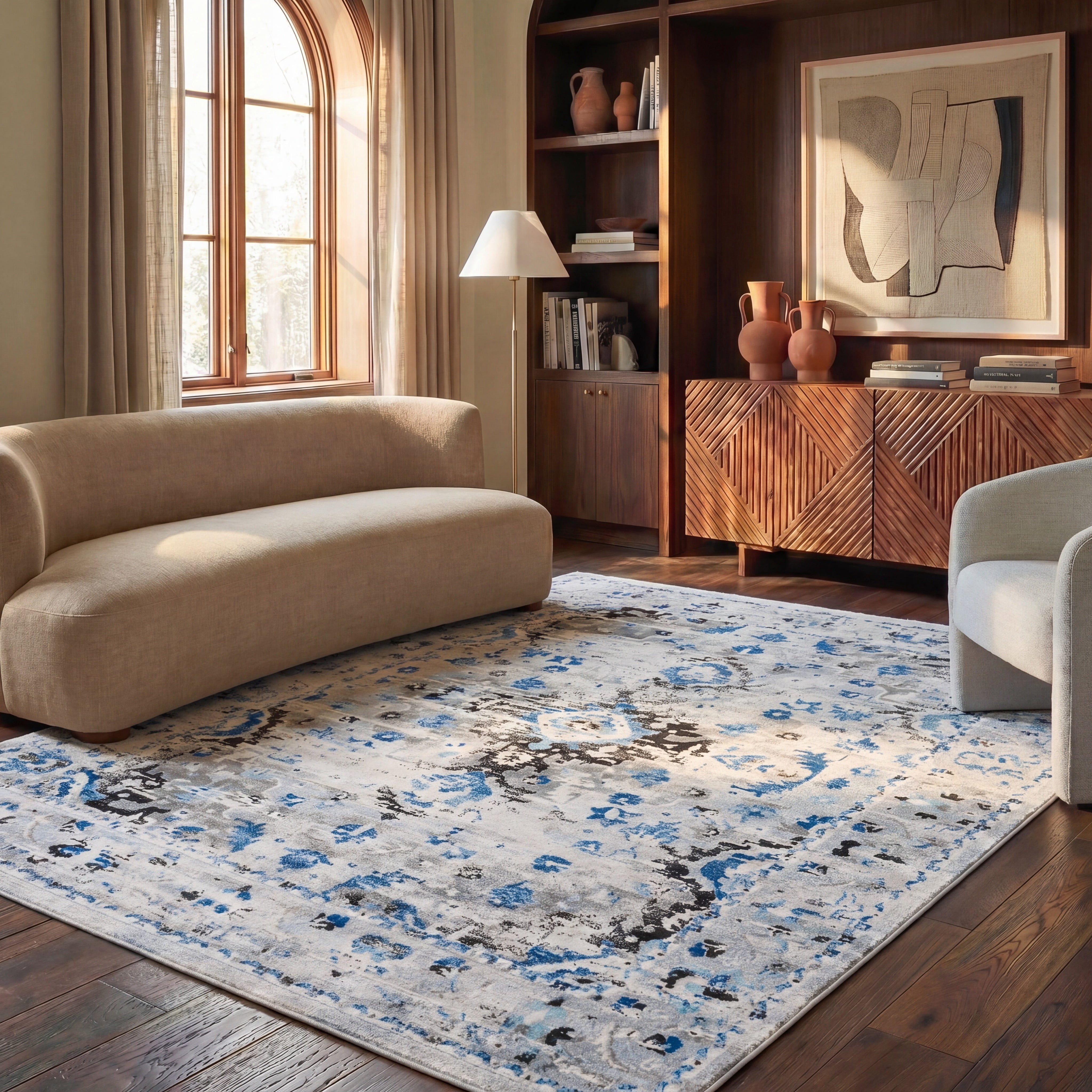 Safavieh Madison Caden Oriental Area Rug, Ivory/Blue, 8' x 10'