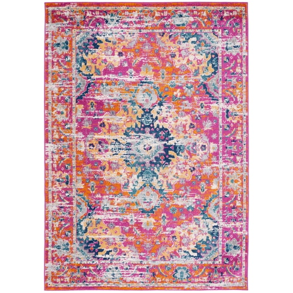 SAFAVIEH Madison Caden Oriental Area Rug, Fuchsia/Gold, 2'3" x 3'11"
