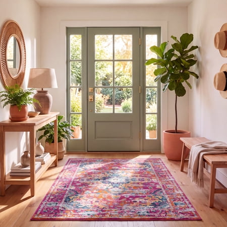 Safavieh Madison Caden Oriental Area Rug, Fuchsia/Gold, 2'3" x 3'11"