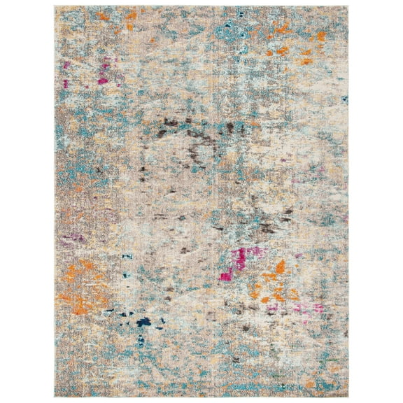 SAFAVIEH Madison Candelario Abstract Area Rug, Grey/Gold, 9' x 12'