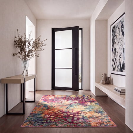 Safavieh Madison Candelario Abstract Area Rug, Fuchsia/Gold, 5'3" x 7'6"