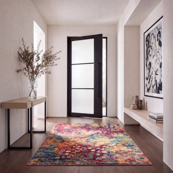 Safavieh Madison Candelario Abstract Area Rug, Fuchsia/Gold, 5'3" x 7'6"