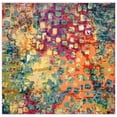 thumbnail image 1 of SAFAVIEH Madison Candelario Abstract Polka Dots Area Rug, Fuchsia/Gold, 5' x 5' Square, 1 of 8