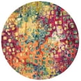 thumbnail image 1 of SAFAVIEH Madison Candelario Abstract Polka Dots Area Rug, Fuchsia/Gold, 8' x 8' Round, 1 of 7