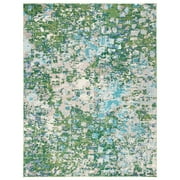SAFAVIEH Madison Candelario Abstract Polka Dots Area Rug, Green/Turquoise, 10' x 14'