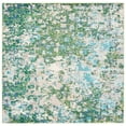 thumbnail image 1 of SAFAVIEH Madison Candelario Abstract Polka Dots Area Rug, Green/Turquoise, 3' x 3' Square, 1 of 8