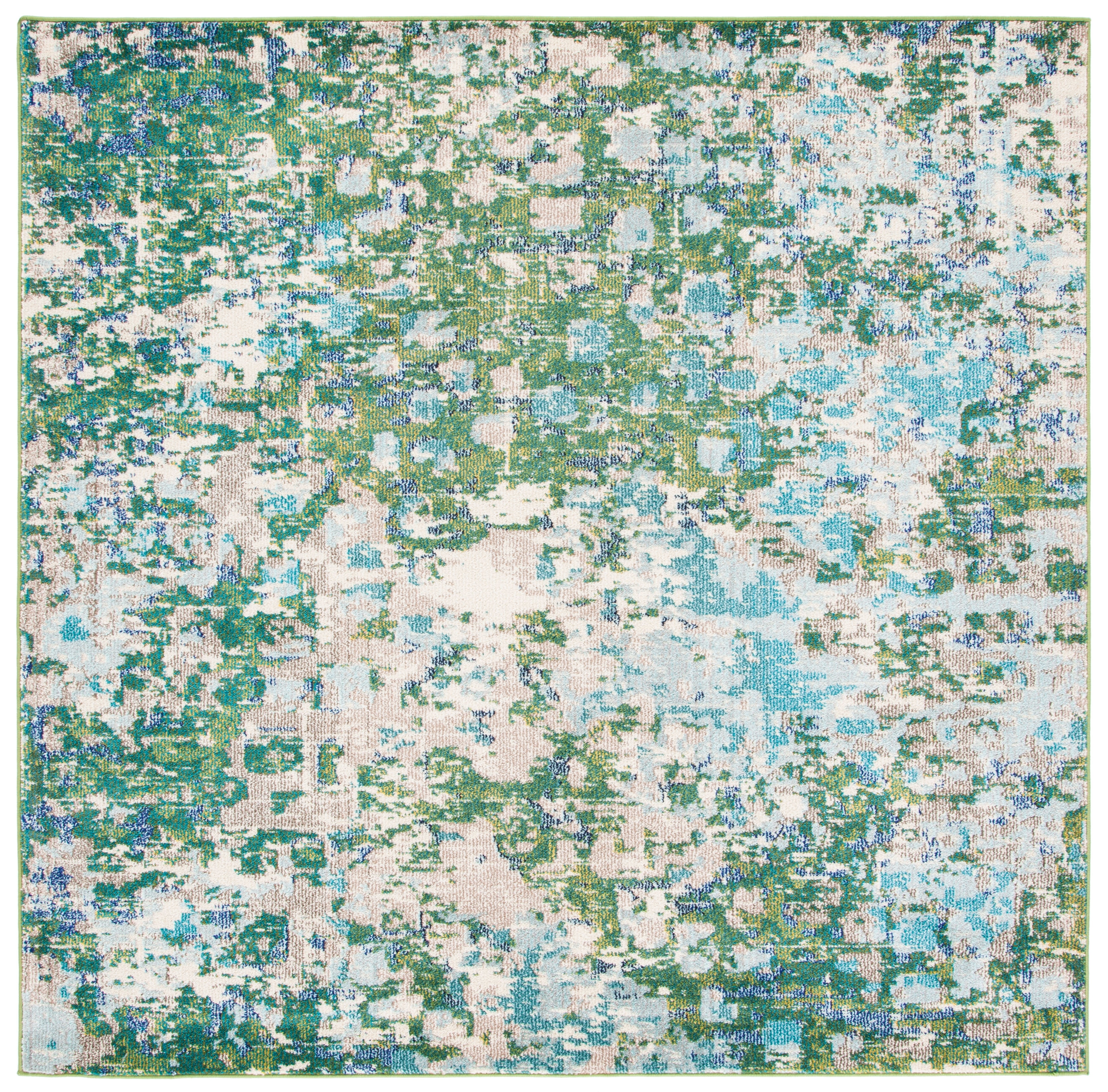 Safavieh Madison Transitional Area Rug Green/Turquoise 6'7 Square ...