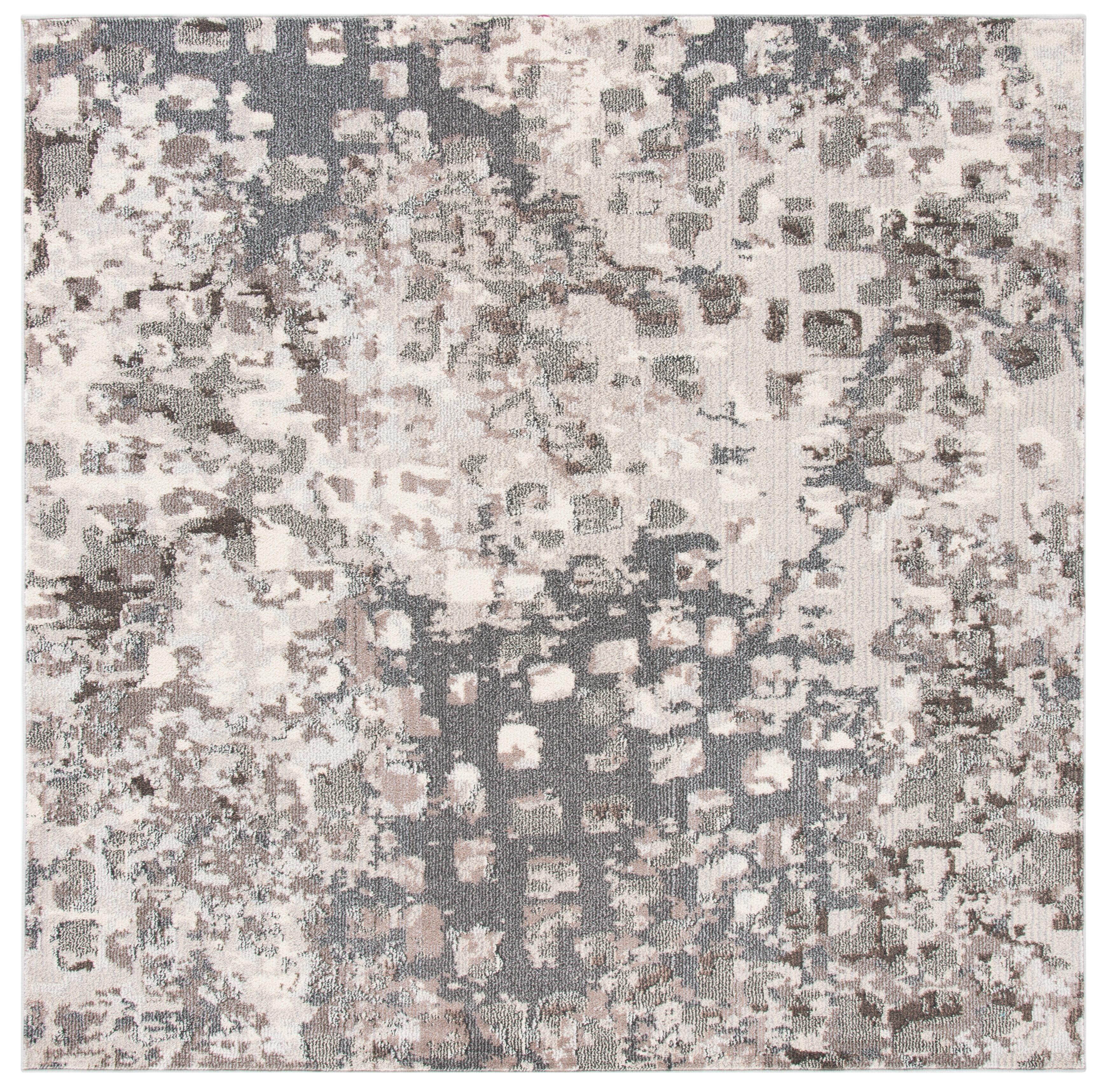 Gray and Beige Synthetic Non-slip 3' x 5' Area Rug