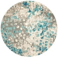 thumbnail image 1 of SAFAVIEH Madison Candelario Abstract Polka Dots Area Rug, Grey/Blue, 8' x 8' Round, 1 of 8