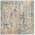 thumbnail image 1 of SAFAVIEH Madison Candelario Abstract Polka Dots Area Rug, Grey/Gold, 3' x 3' Square, 1 of 8