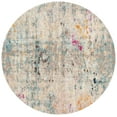 thumbnail image 1 of SAFAVIEH Madison Candelario Abstract Polka Dots Area Rug, Grey/Gold, 6'7" x 6'7" Round, 1 of 8