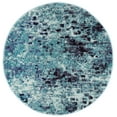 thumbnail image 1 of SAFAVIEH Madison Candelario Abstract Polka Dots Area Rug, Turquoise/Navy, 5' x 5' Round, 1 of 7