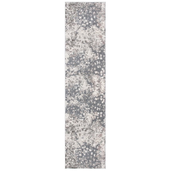SAFAVIEH Madison Candelario Abstract Polka Dots Runner Rug, Grey/Beige, 2'2" x 6'