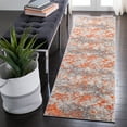 thumbnail image 1 of SAFAVIEH Madison Candelario Abstract Polka Dots Runner Rug, Grey/Orange, 2'2" x 16', 1 of 6