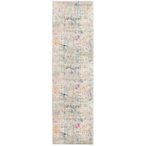 SAFAVIEH Madison Candelario Abstract Runner Rug, Grey/Gold, 2'2" x 8'