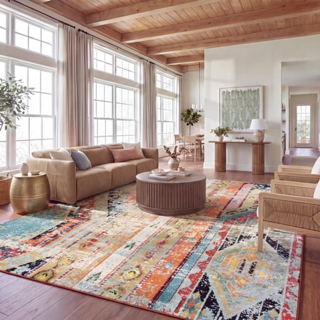 Safavieh Madison Christabella Abstract Area Rug, Blue/Orange, 12' x 18'