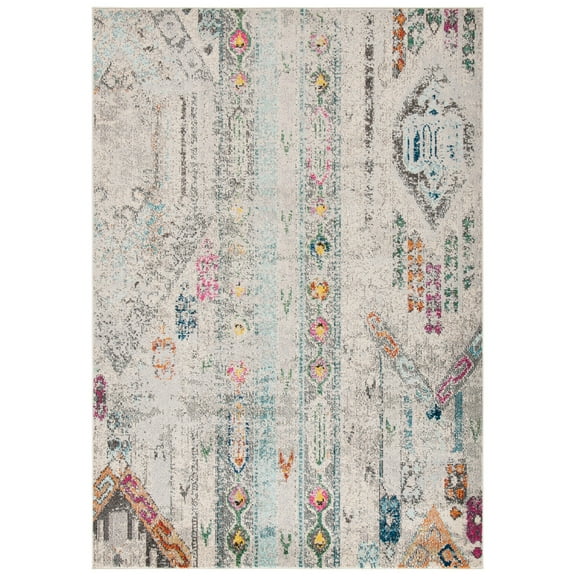 SAFAVIEH Madison Christabella Overdyed Striped Area Rug, Grey/Blue, 2'2" x 4'