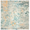 thumbnail image 1 of SAFAVIEH Madison Clyde Abstract Area Rug, Light Blue/Beige, 5' x 5' Square, 1 of 8