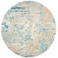 thumbnail image 1 of SAFAVIEH Madison Clyde Abstract Area Rug, Light Blue/Beige, 6'7" x 6'7" Round, 1 of 7